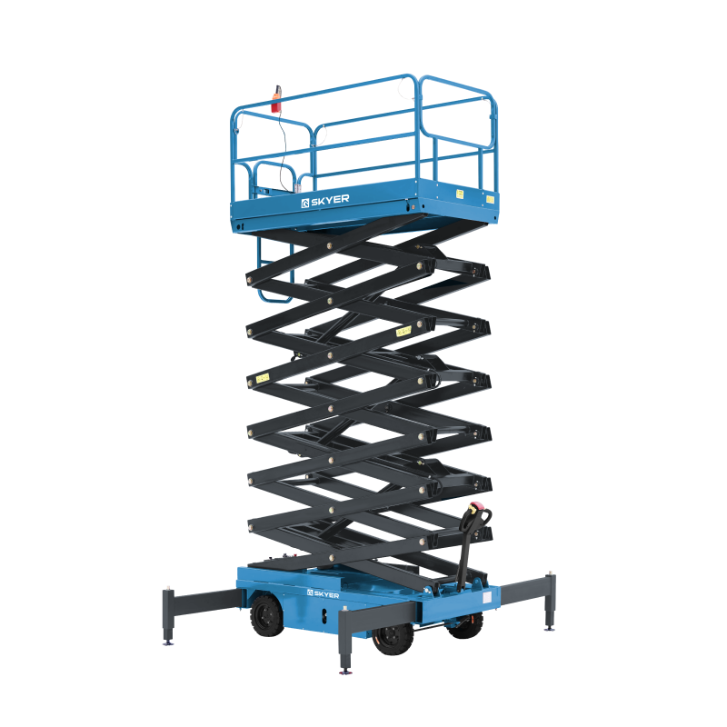 Самоходный ножничный подъемник с ручкой SKYER SPF1403